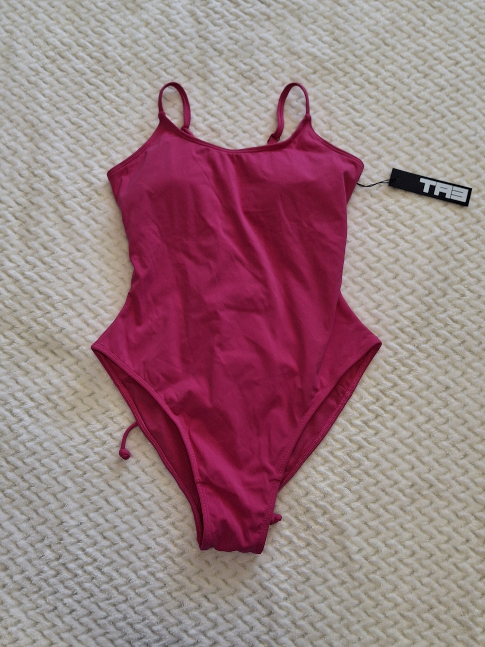 NWT TA3 Pink Lacey Body Sculpting One-Piece Swimsuit XS Short Torso